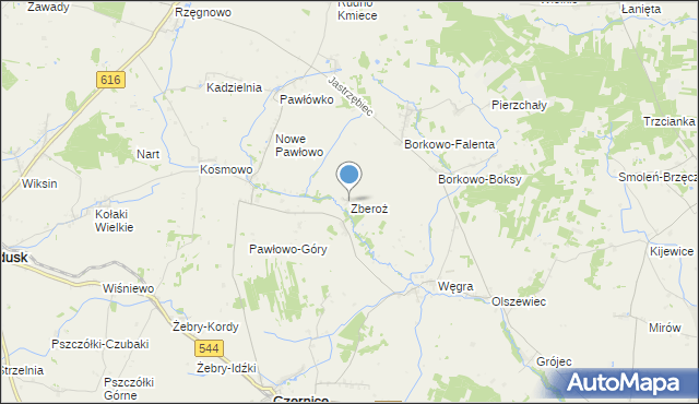 mapa Zberoż, Zberoż na mapie Targeo